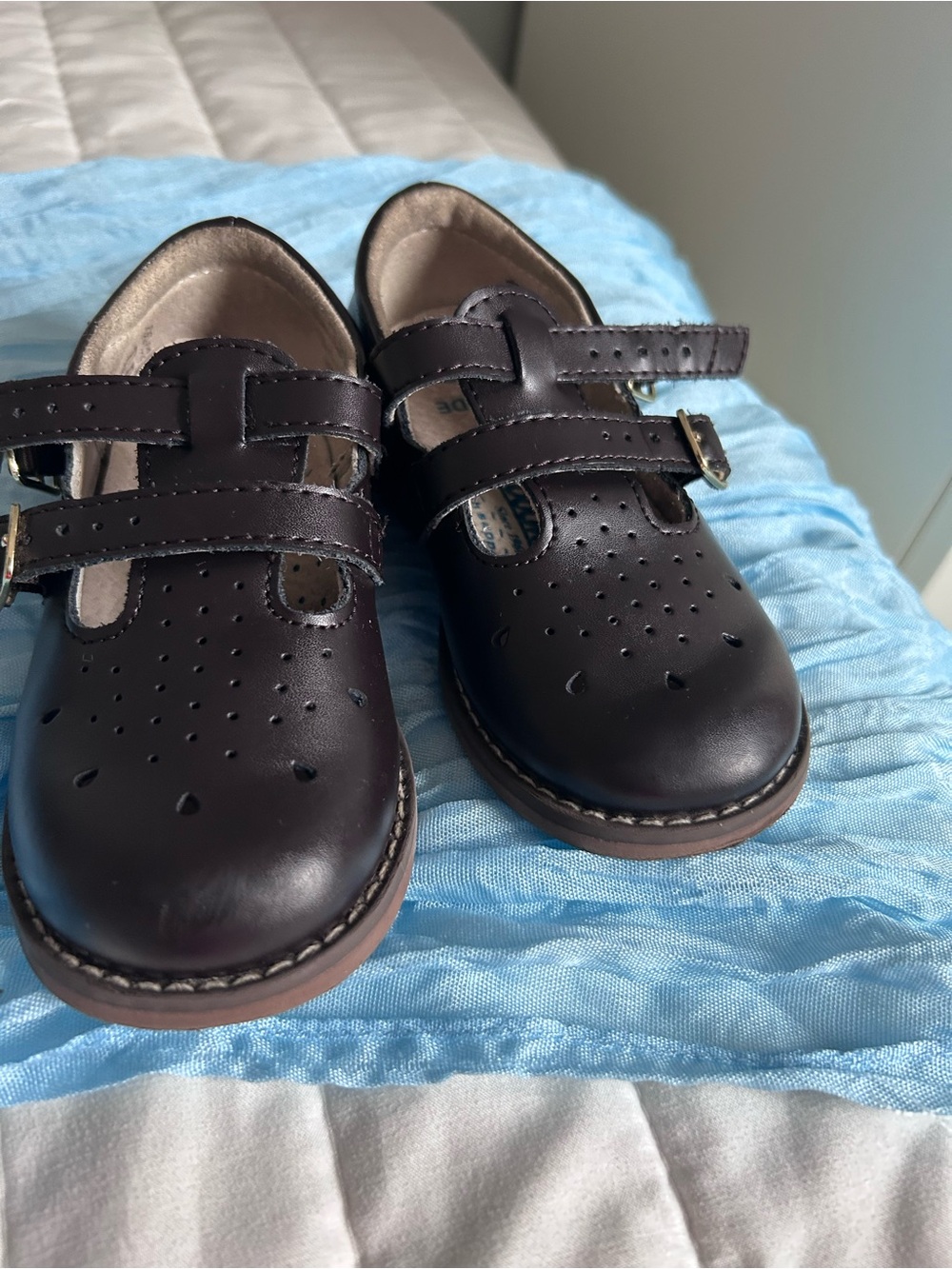 FootMates Dark Brown Danielle Double-Strap Shoes